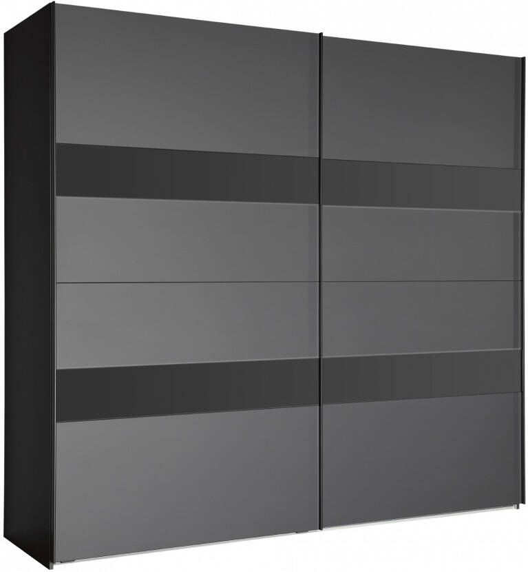Woonexpress Kledingkast Mierlo Hout Grijs 225 x 208 x 65 cm (BxHxD) Schuifdeurkast Hang-legkast Met 4 Legplanken en 2 Roedes - Foto 12