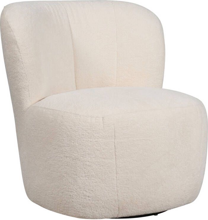Woonexpress Draaifauteuil Rush Creme Textiel 73x76x80cm (BxHxD)