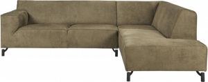 Woonexpress Hoekbank Stevert Groen Stof Groen 80x267x217cm (hxbxd) Rechts