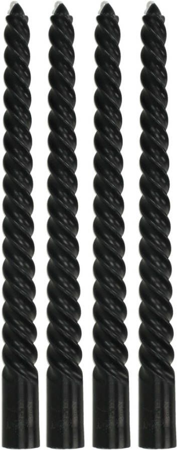 Woonexpress Dinerkaars (set 4 Stuks) Twisted Zwart Wax Zwart 26x0x0cm (hxbxd)