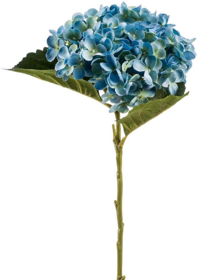 Emerald Kunstbloem hortensia tak Annabelle 52 cm blauw Kunst zijdebloem Hydrangea Kunsttakken