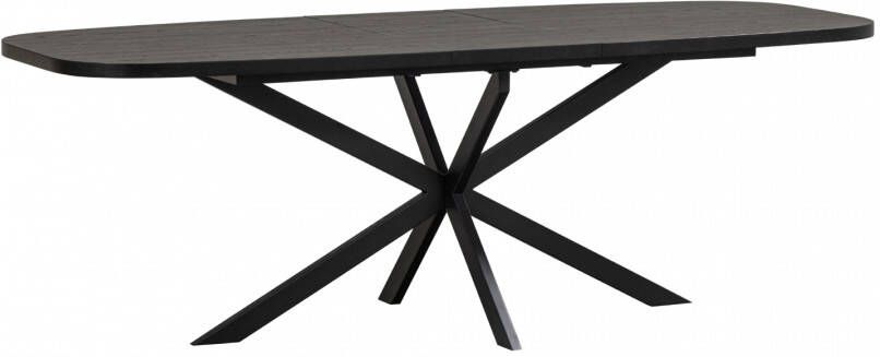 WOOOD | Arros eettafel uitschuifbaar 180-220x90cm mdf zwart | Eettafels | Uitschuiftafel - Foto 5