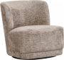 WOOOD Exclusive Draaifauteuil Atty Structure Velvet Zand - Thumbnail 2
