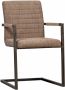 WOOOD Eetkamerstoel Bas Vrije schommelstoel gepolsterd breedte 54 cm metalen frame (set 2 stuks) - Thumbnail 2