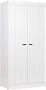 Woood Connect Kledingkast H 195 x B 94 x D 53 cm Plank en Roede Wit - Thumbnail 3