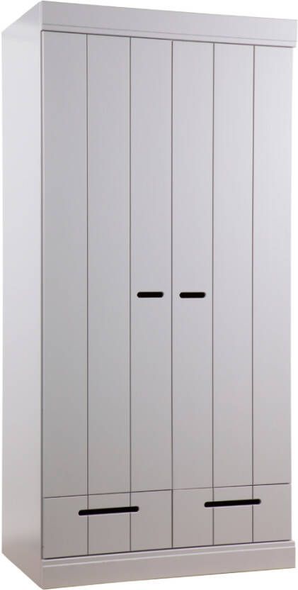 WOOOD | Connect 2 Drs Lade Strokendeur Betongrijs | Slaapkamerkasten | KledingkastLinnenkast - Foto 9