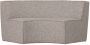 Basiclabel Europa 2-Zits Eetbank Geweven Stof Zand 85x131x131 - Thumbnail 2