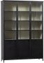 Woood 3-deurs vitrinekast XL Exhibit Metaal Zwart 200x142x44 cm - Thumbnail 3