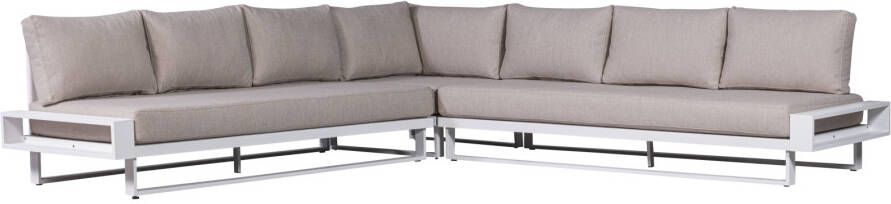 Exotan WOOOD Flint Tuinhoekbank Aluminium Wit|Naturel 80x308x308 - Foto 4