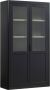WOOOD Buffetkast Gunnar Grenenhout 217 x 120cm Mat Zwart - Thumbnail 2