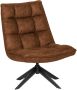 WOOOD Jouke Draaifauteuil Kunstleer Cognac 97x70x85 - Thumbnail 2