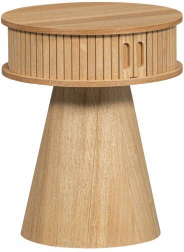WOOOD | Karri nachtkastje rond hout naturel | Slaapkamer meubels | Nachtkastje - Foto 3