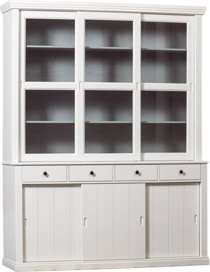 WOOOD | Lagos Winkelkast Grenen Wit | Woonkamer meubels | BuffetkastKastVitrinekast - Foto 5