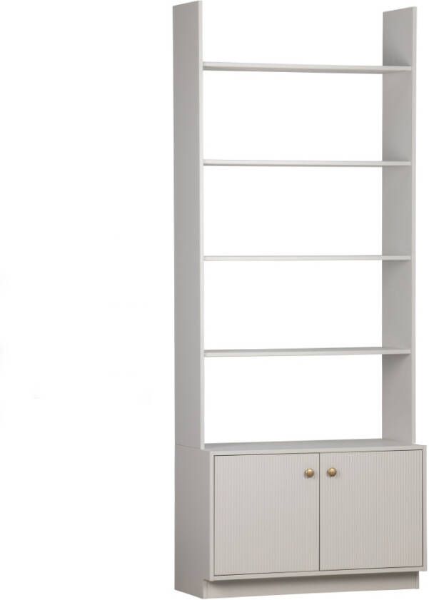 WOOOD | Madu Boekenkast Grenen Wolkengrijs | Woonkamer meubels | BoekenkastKast - Foto 12