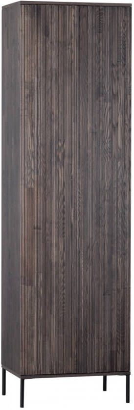WOOOD | New gravure hoge kast met lade essen fineer espresso | Woonkamer meubels | BergkastWandkast - Foto 12