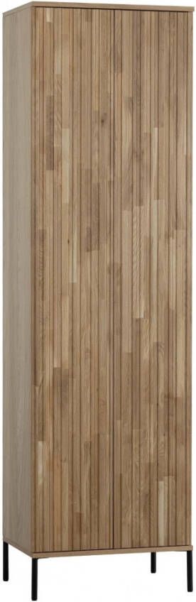 WOOOD Exclusive | Gravure New Hoge Kast + Lade Eiken Blanke Lak | Woonkamer meubels | BergkastKastWandkast - Foto 9