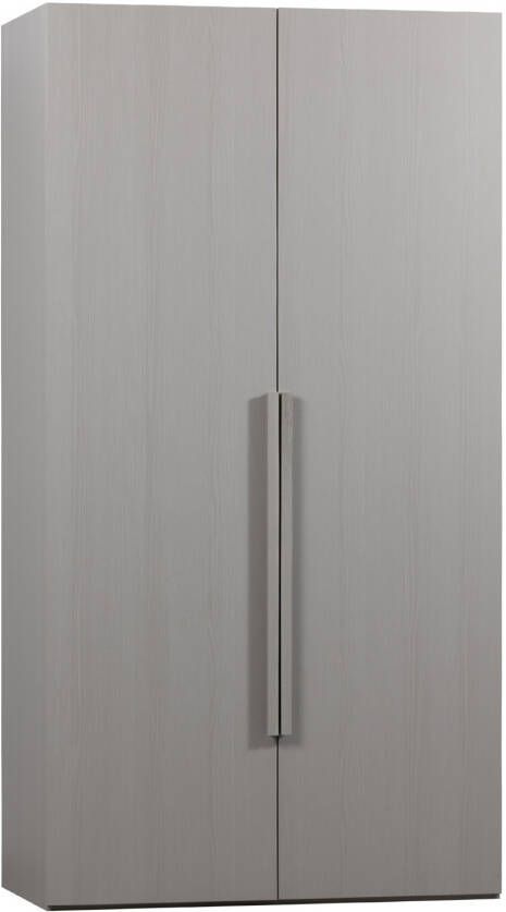 WOOOD | Rens 2 Drs Hang legkast Greep Lang Noten kiezelgrijs | Slaapkamerkasten | Linnenkast - Foto 10