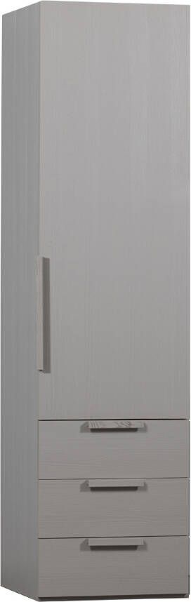 WOOOD | Rens 1 Drs Hang legkast Greep Lan Noten kiezelgrijs | Slaapkamerkasten | Linnenkast - Foto 9