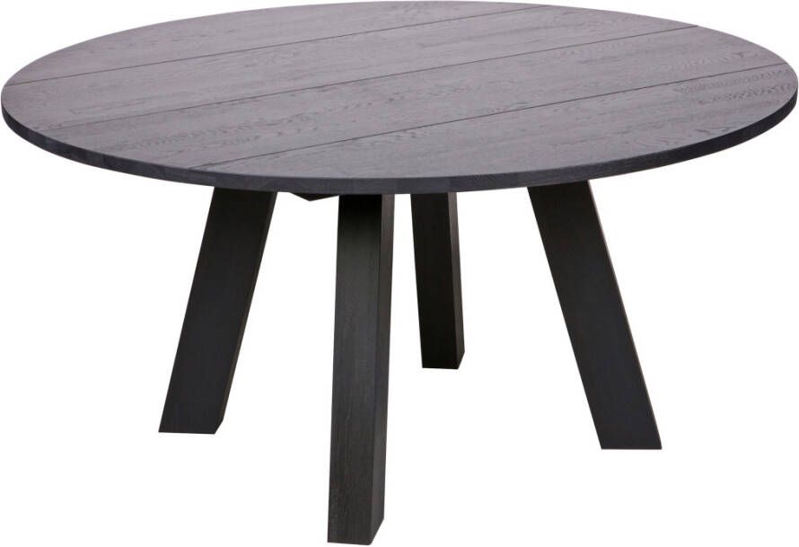 WOOOD Rhonda Eetkamertafel XL Eiken Blacknight 75x150x150