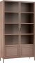 WOOOD Vitrinekast Ronja Halfglazen vitrine van gepoedercoat metaal H 189 cm x B 110 cm - Thumbnail 2