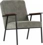 WOOOD Sally Fauteuil Ribstof Vergrijsd Groen 87x65x82 - Thumbnail 3