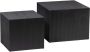 WOOOD Exclusive WOOOD Vierkante Bijzettafel Sanne Set van 2 stuks zwart - Thumbnail 2