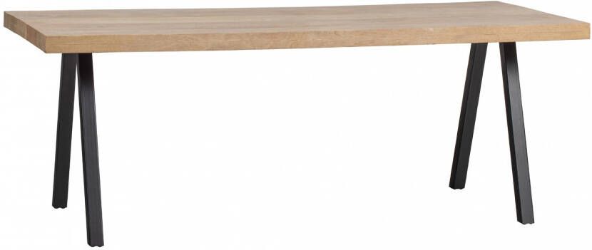 WOOOD Tablo Tafel met 2-Standen Poot Mango Metaal 75x180x90