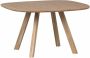 WOOOD Organische Eettafel Tablo Eikenhout Met 3-stand poot 130 x 130cm Naturel - Thumbnail 2
