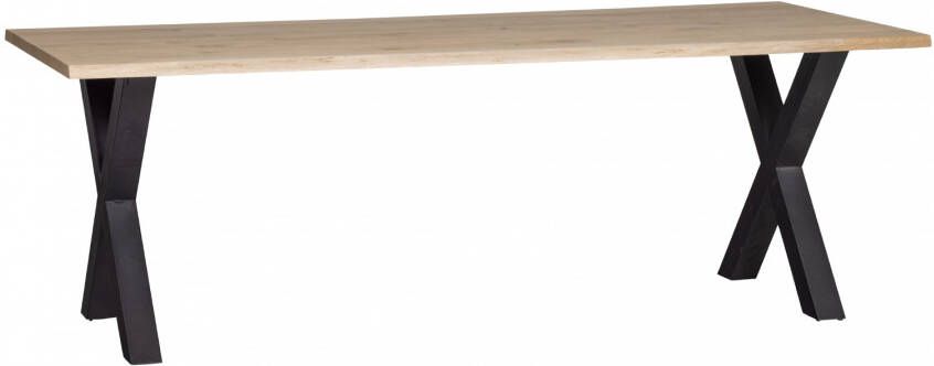 WOOOD Tablo Boomstam Tafel Incl. Alkmaar Poot Eiken Metaal 75x220x90 - Foto 3