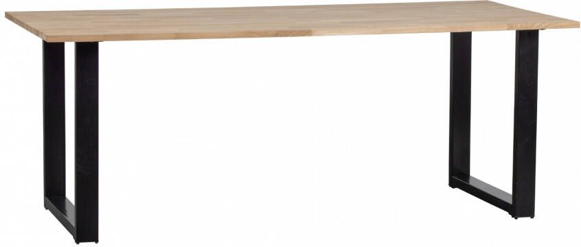 WOOOD Eettafel Tablo met U-poot 220 x 90cm Onbehandeld - Foto 4
