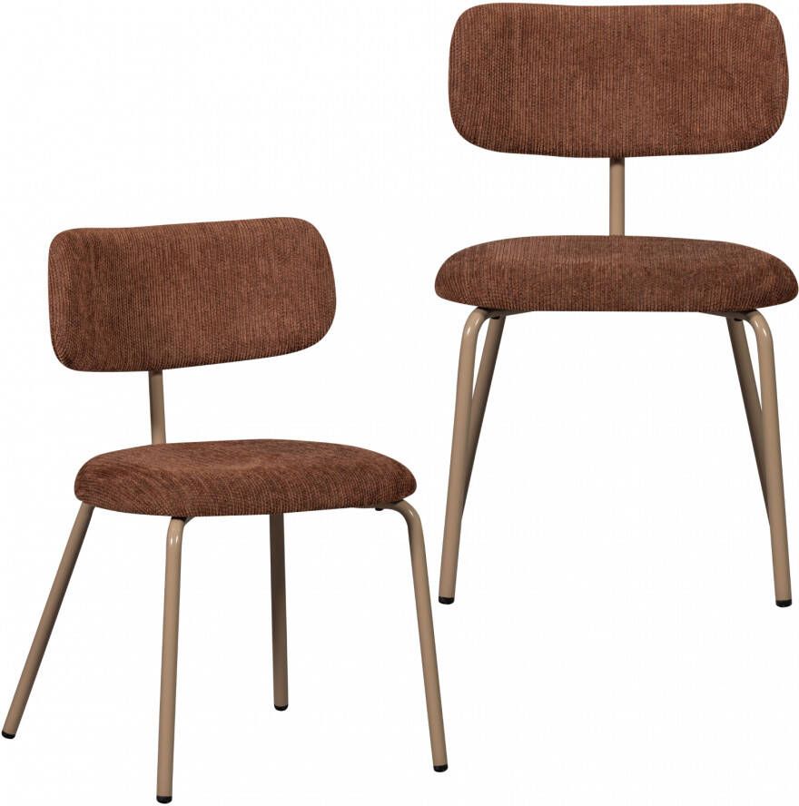 WOOOD | Travis eetkamerstoel bruin | Eetkamerstoelen | Eetkamerstoel