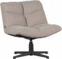 WOOOD Draaibare fauteuil Vinny gepolsterd met zacht bouclé stevige metalen voet breedte 75 cm - Thumbnail 2