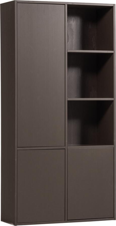 WOOOD Meggy Opbergkast Links Grenen hout Dust Grijs 215x108x40