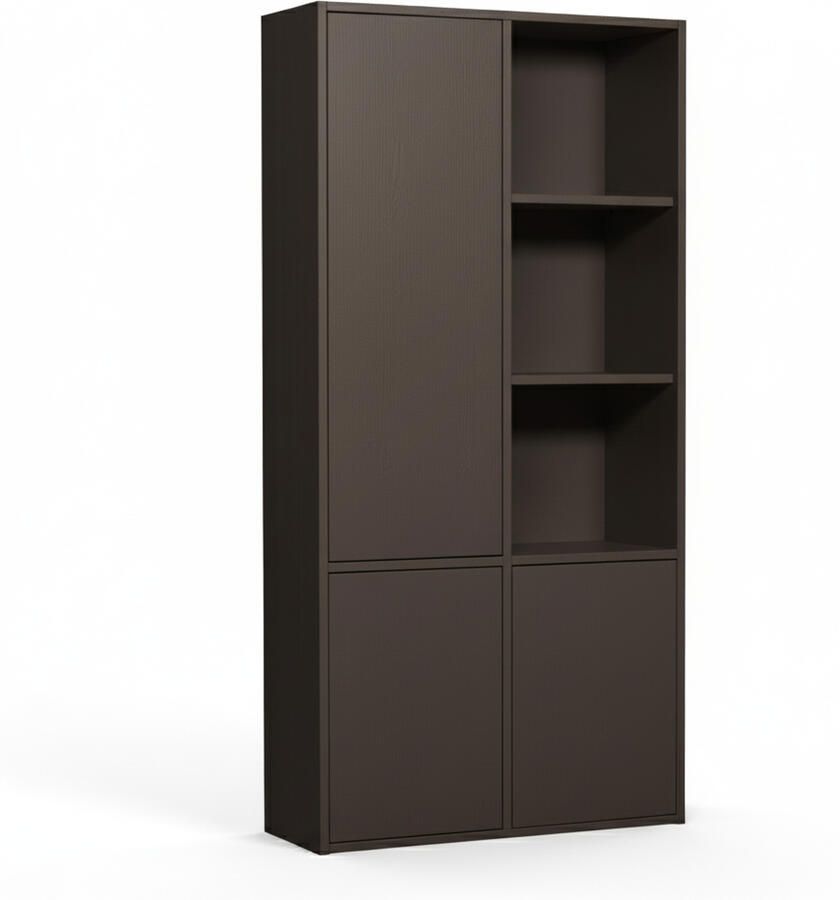WOOOD Opbergkast Merel 200 x 100cm Middenbruin - Foto 2